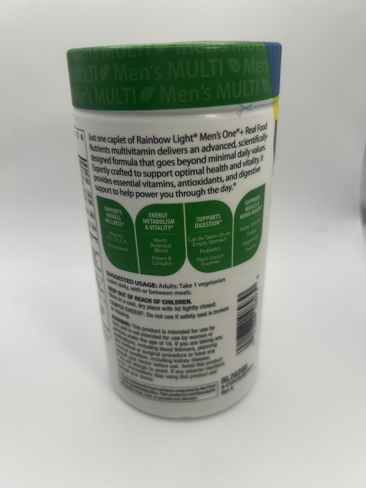 Rainbow Light Men’s One Multivitamin Tablets 150 Count Daily Dietary Supplement