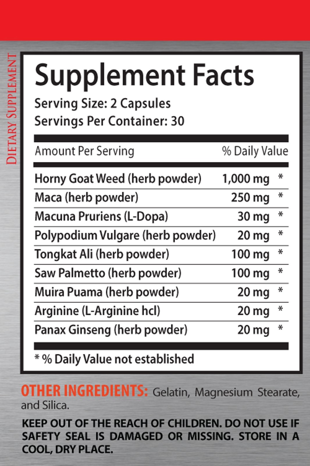 Tongkat Extract Indonesia – Horny Goat Weed Extreme – Sexual Booster Caps 1B