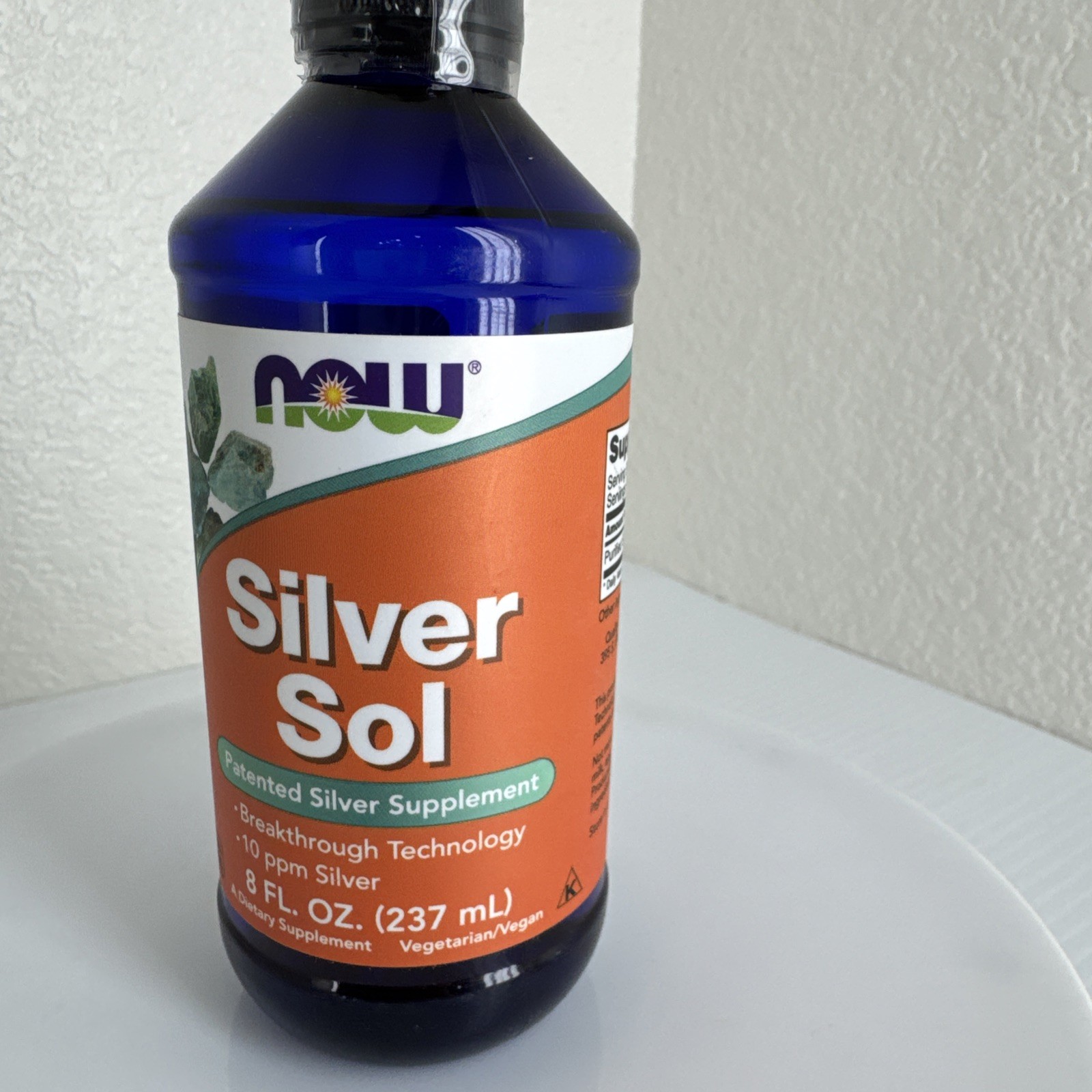 NOW Foods Silver Sol Liquid 10 PPM 8 Ounce 04/2026EXP