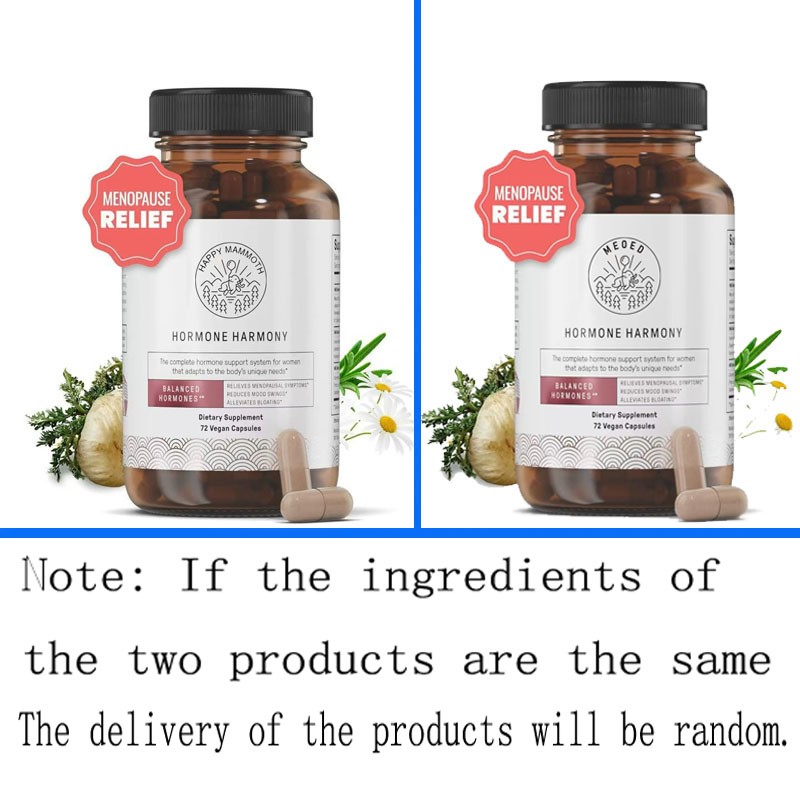 HormonalHarmony Happy Mammoth Hormone Aid Supplement For Women 72 Capsules