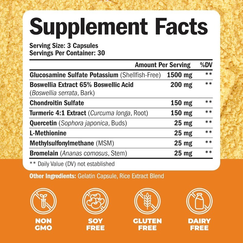 Glucosamine chondroitin MSM and turmeric – combined support for flexibility