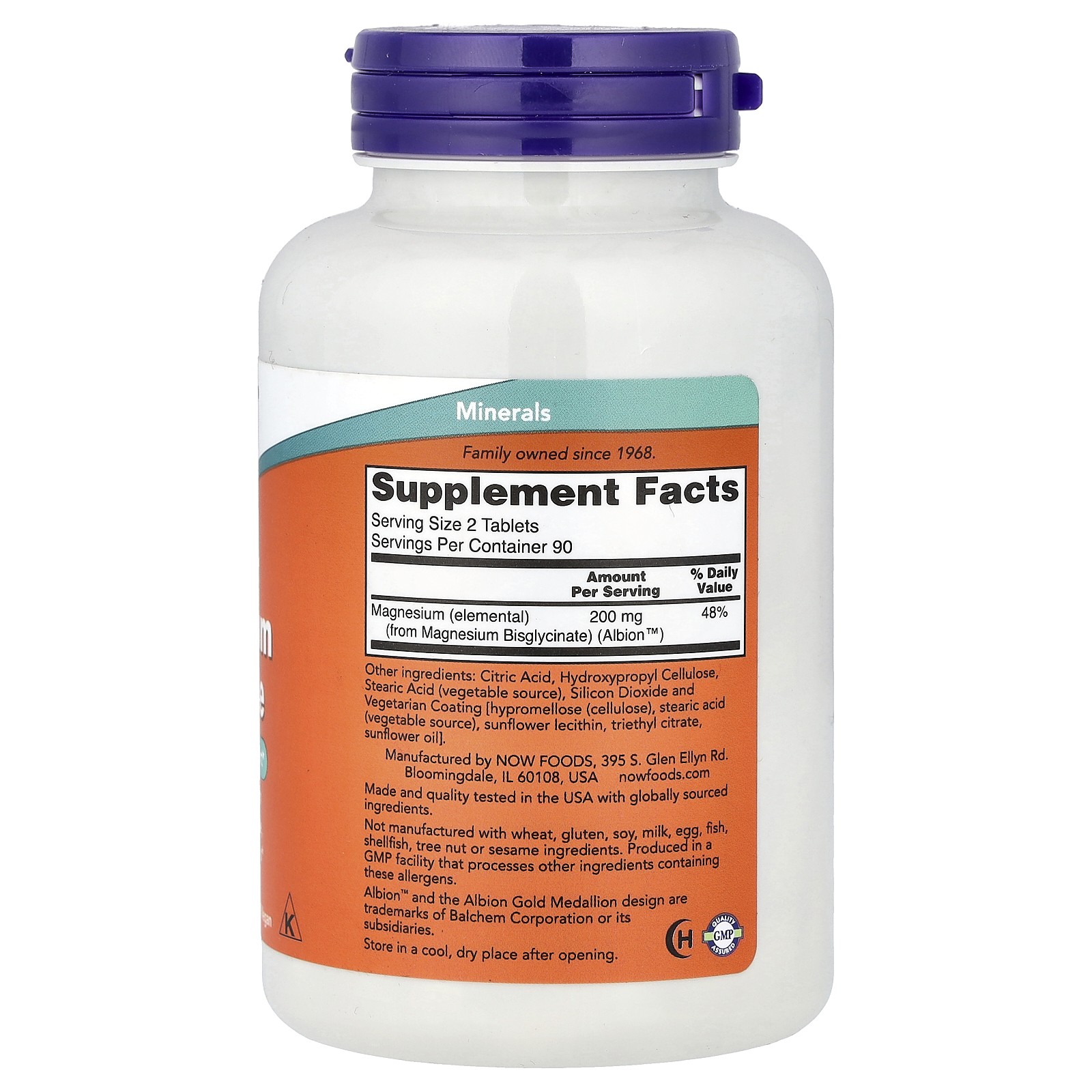 Magnesium Glycinate, 180 Tablets