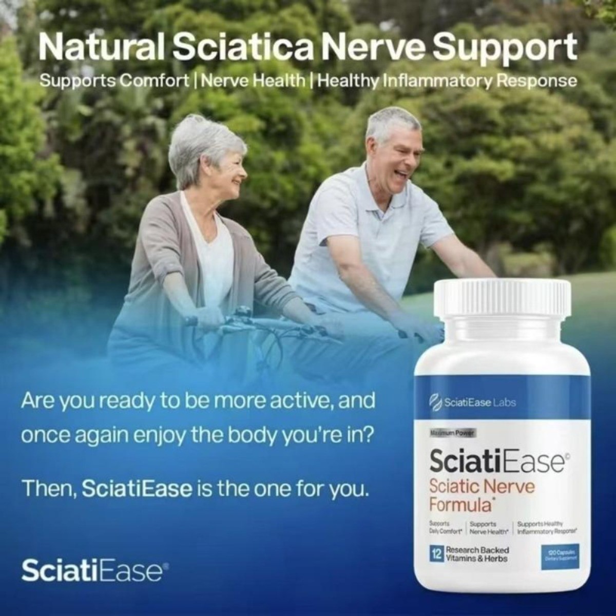 Sciatic Supplement Support Nerve Capsules Pain Relief & Nerve Wellness, 120 for
