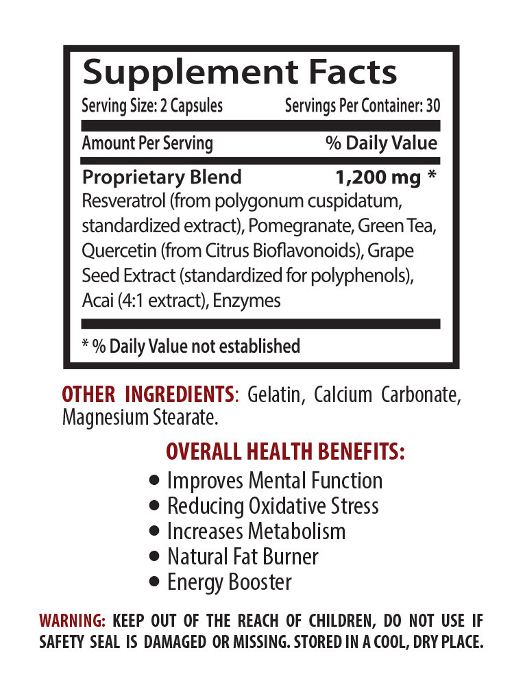 energy pills – RESVERATROL 1200MG – resveratrol best seller 1B
