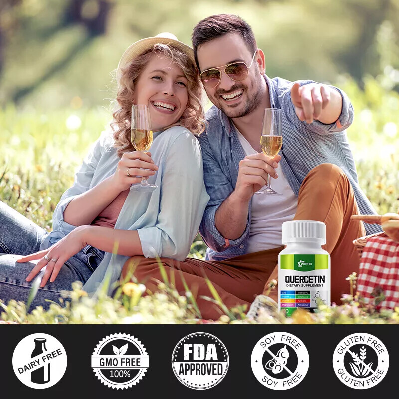 Quercetin 1000mg Vegan Capsules 95% Genuine Extract Strong 9 in 1 Supplements