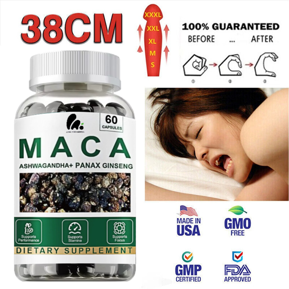 Organic Black Maca 10000mg, Peruvian Maca Root Extract Pills for Men & Women