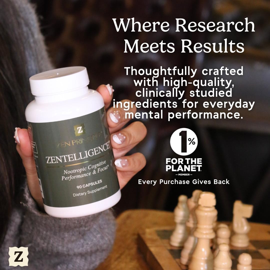 Zen Principle Zentelligence Focus Nootropic Supplement For Formula L-Theanine