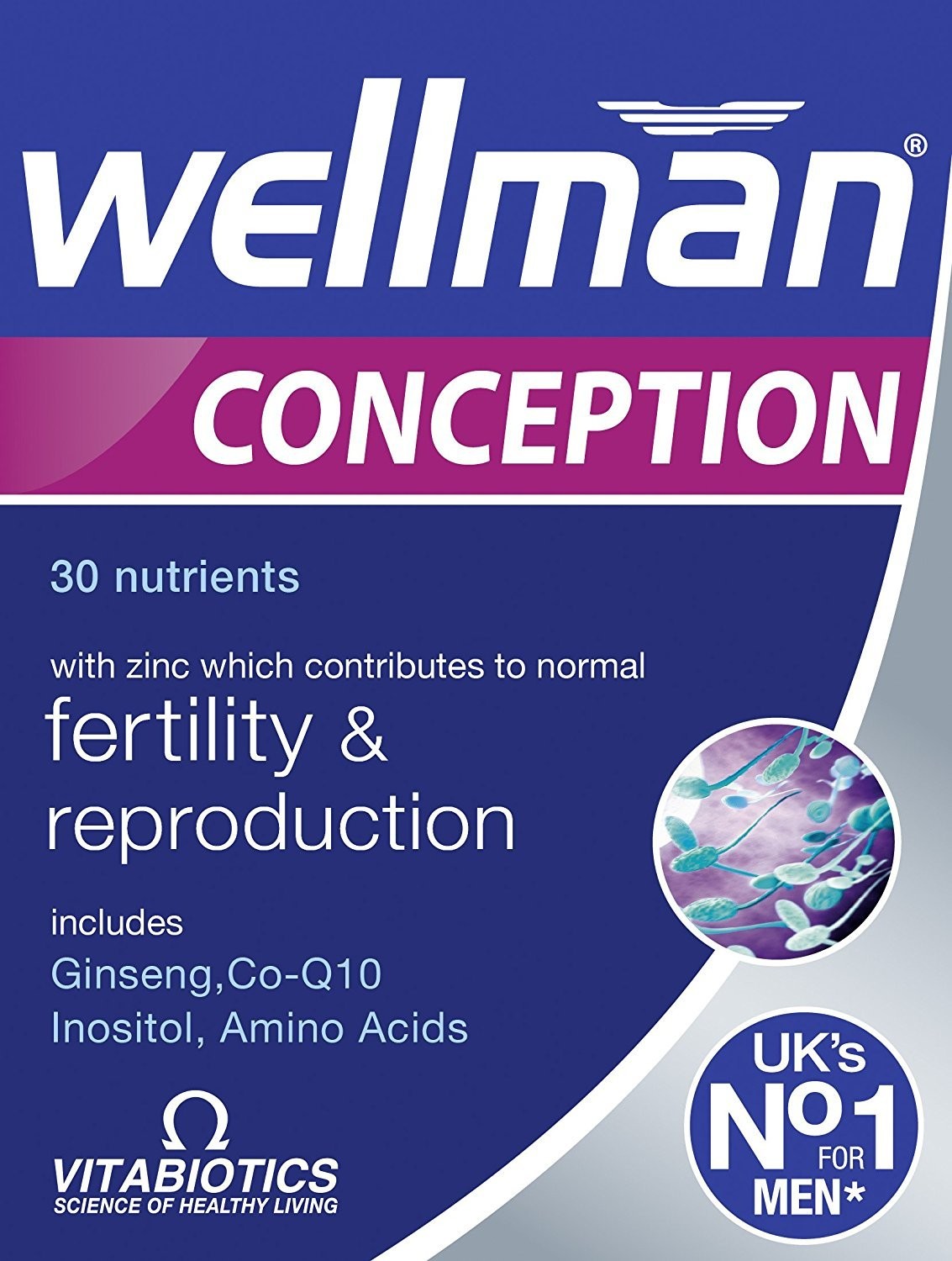 VITABIOTICS WELLMAN CONCEPTION 30 TABLETS by 30 Count (Pack of 1), Tan