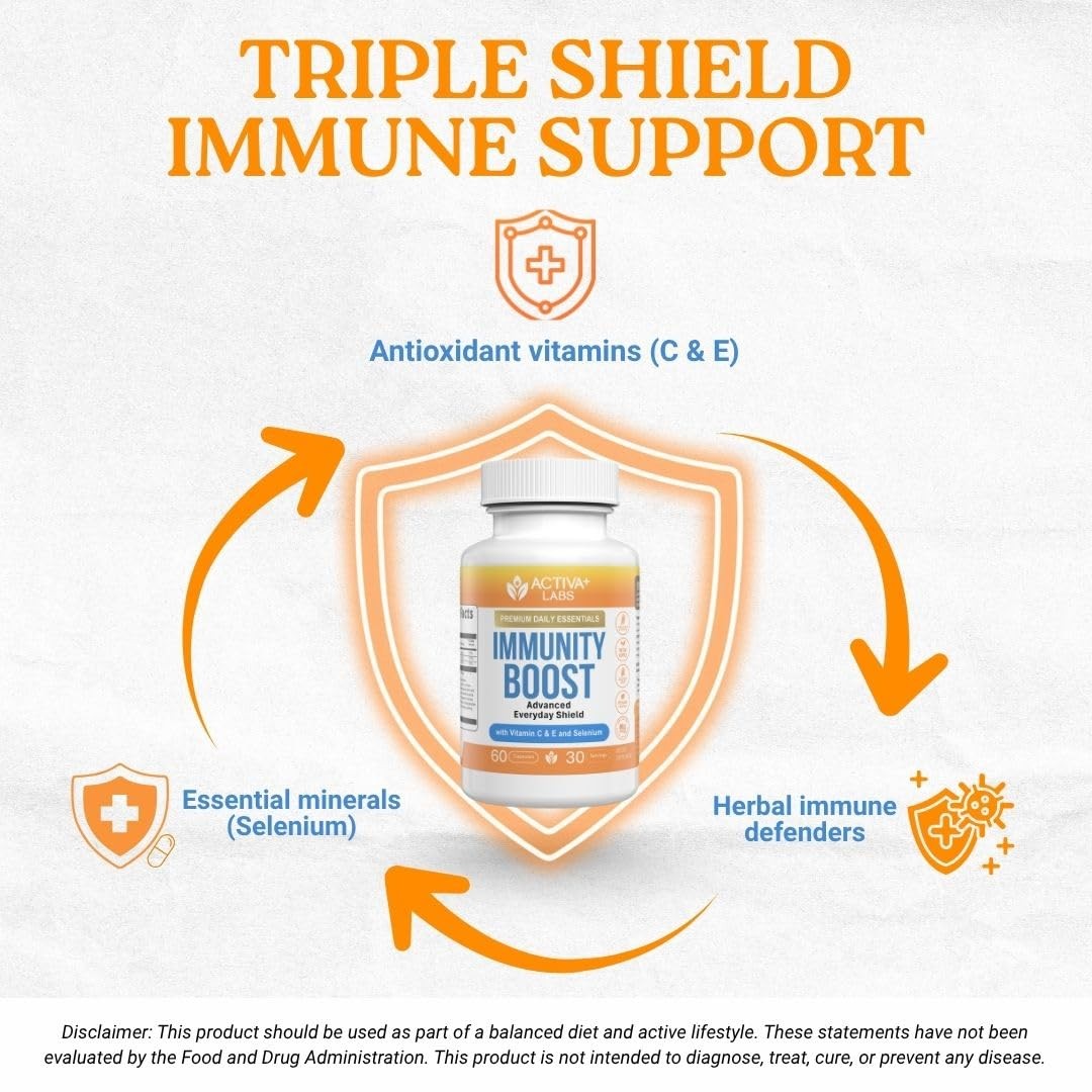 Activa Labs Immunity Boost Total Defense 25-in-1 Immune Support Supplement wi…