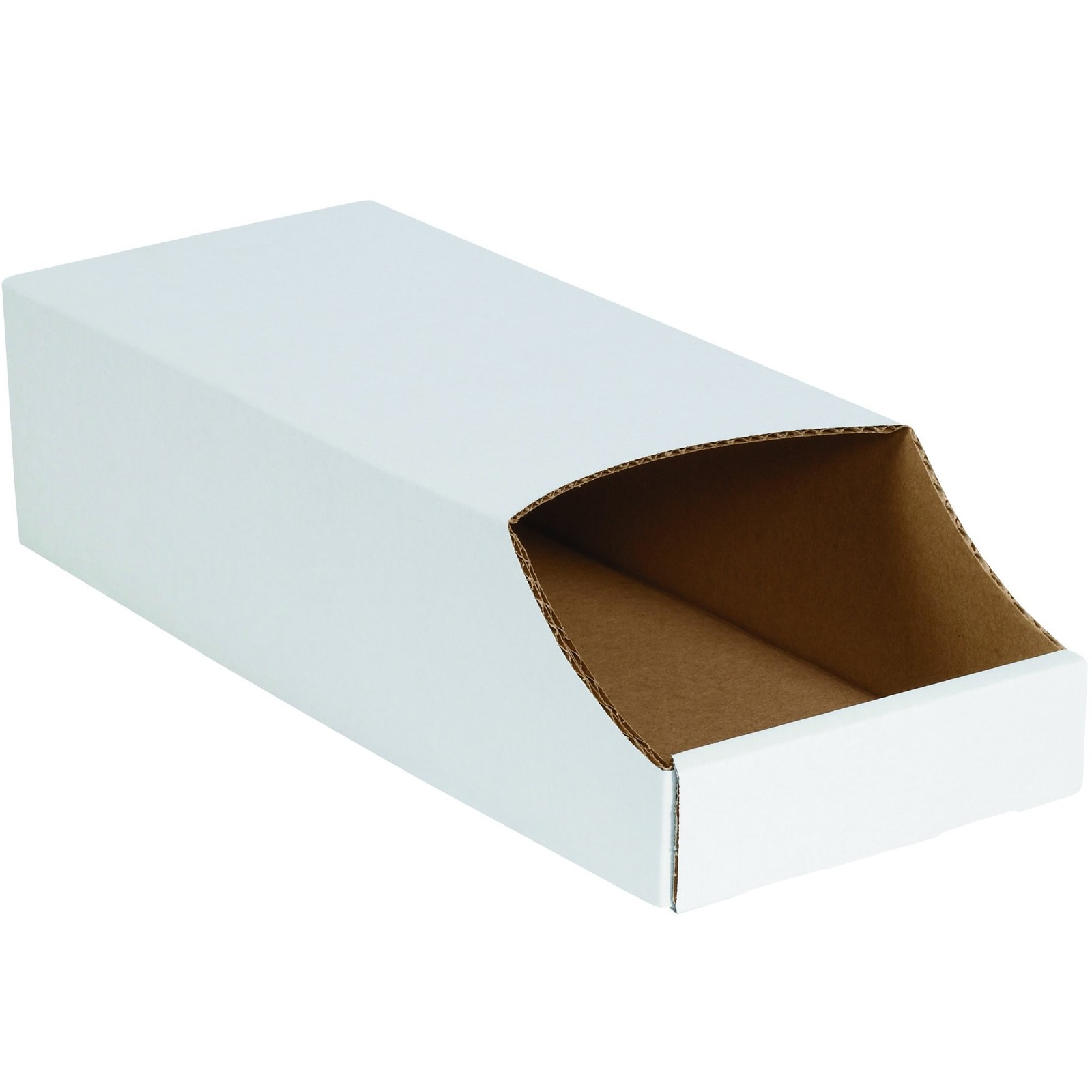 Partners Brand PBINB818 Stackable Bin Boxes, 8″ x 18″ x 4 1/2″, Oyster White …